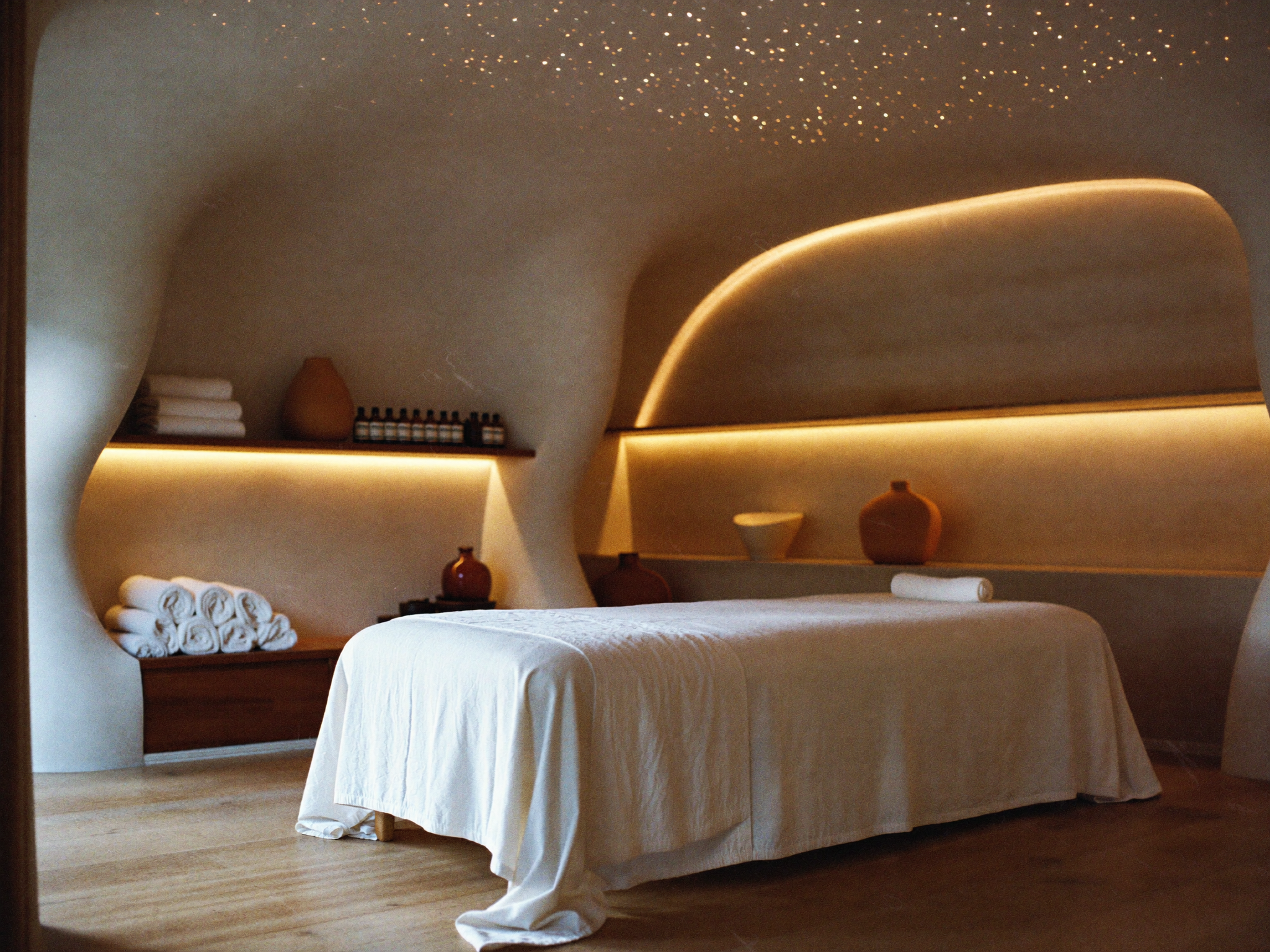 Interieur d'un spa avec table de massage